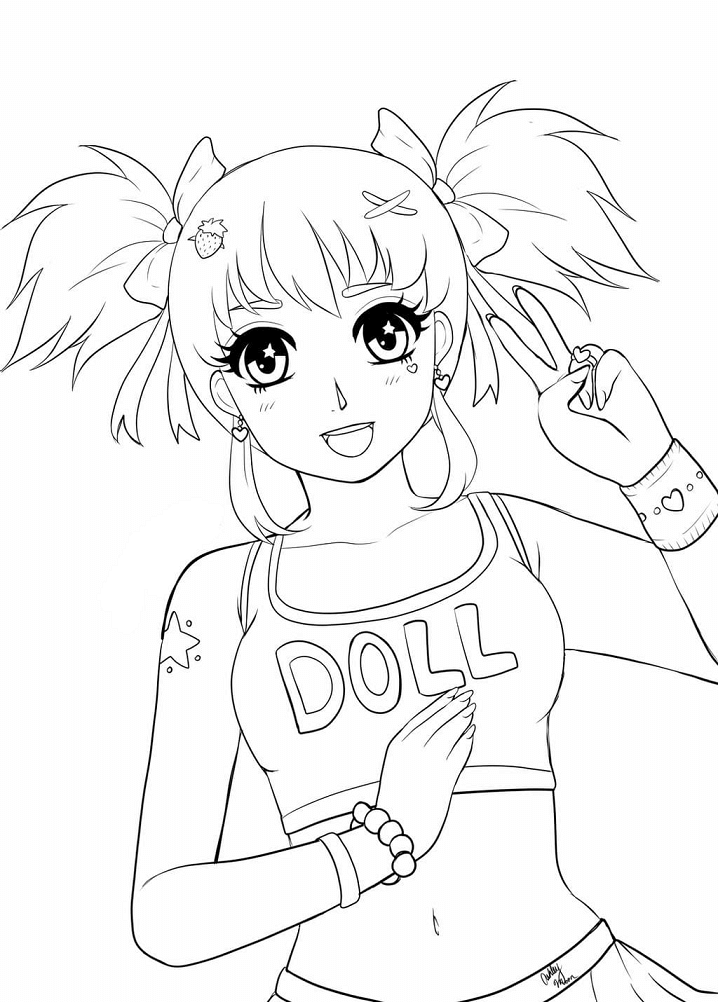 Stylish Girl Coloring Page