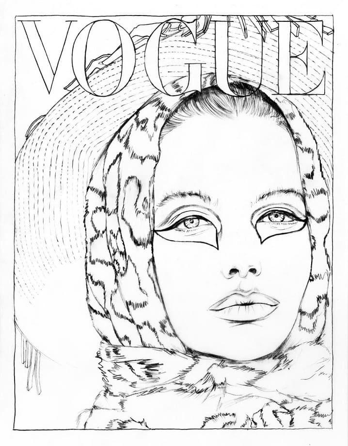 Stylish Makeup Cool Coloring Page