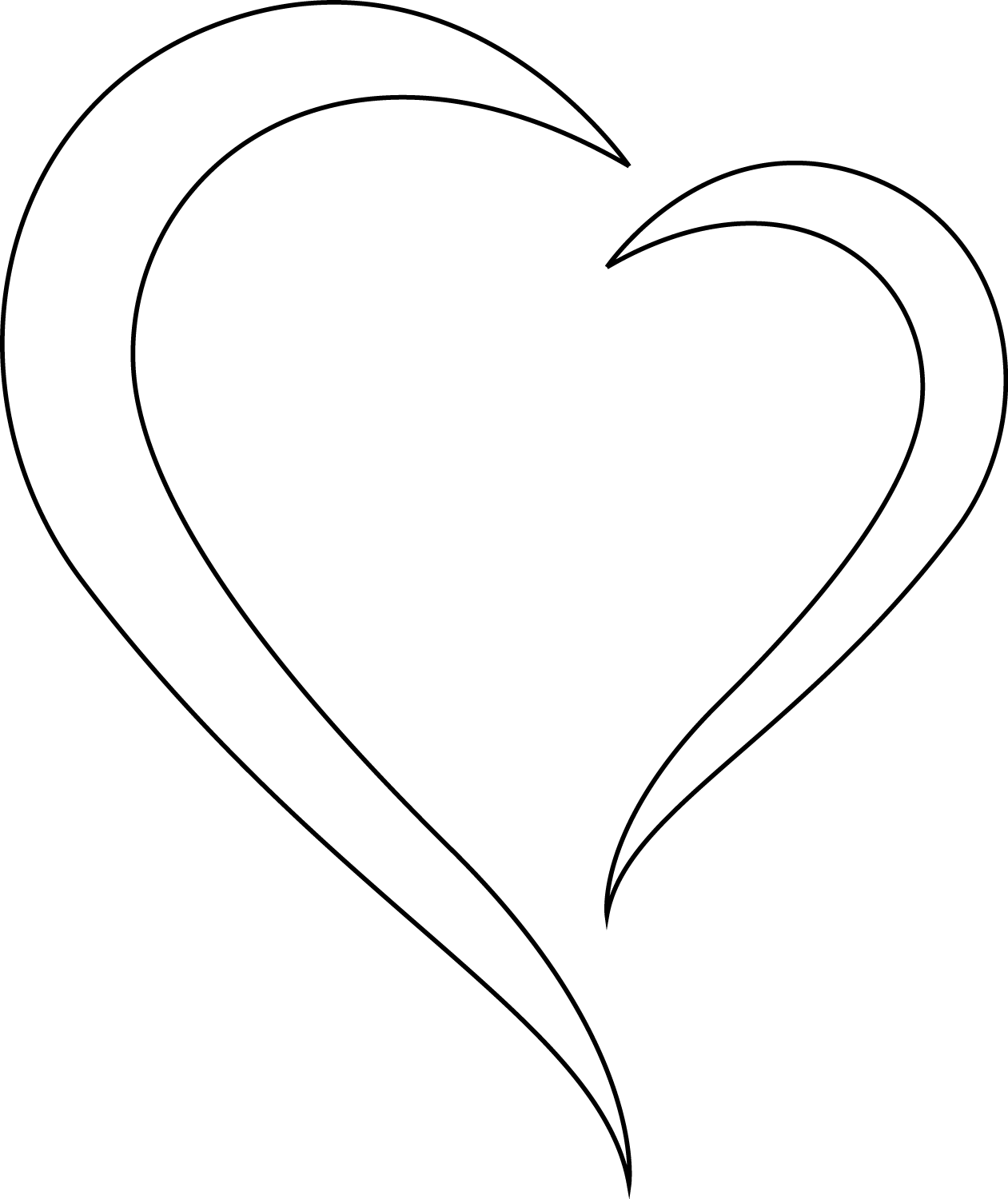 Stylized Heart Coloring Page