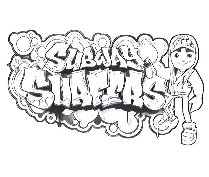 Subway Surfers 1 Coloring Page