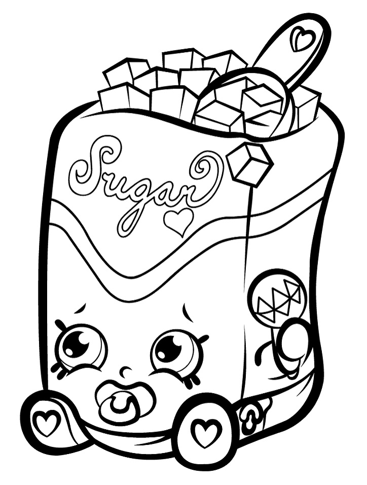 Sugar Lump Shopkin Coloring Page