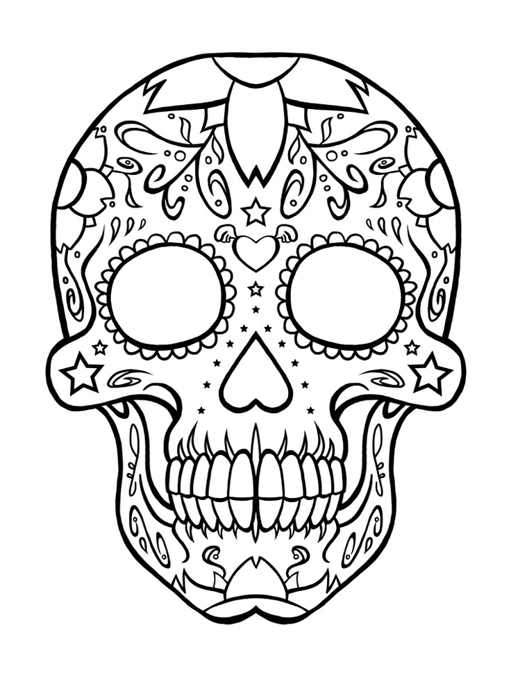 Sugar Skull Coloring Pages