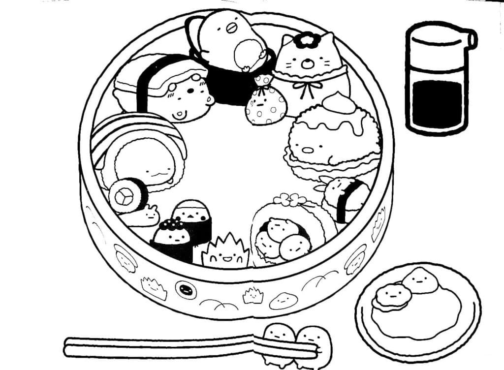 Sumikko Gurashi Food Coloring Page