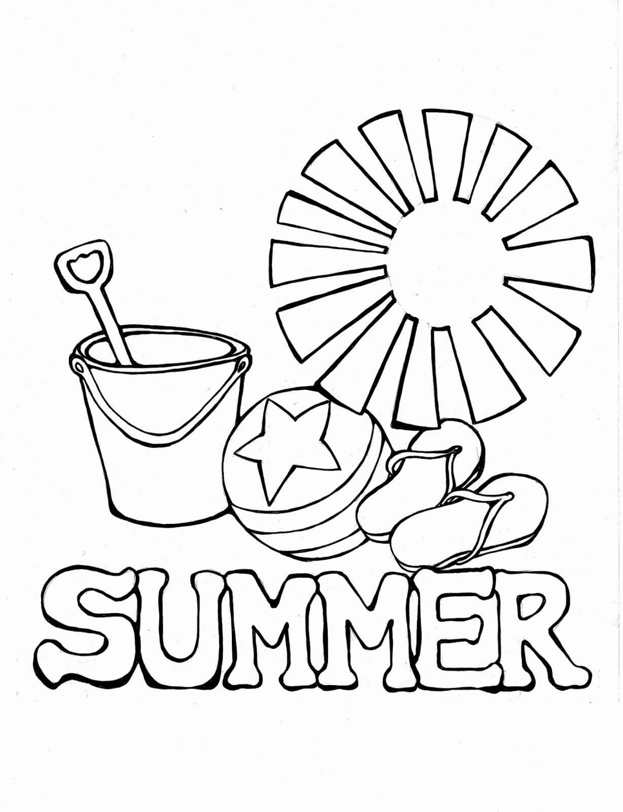 Summer 1 Coloring Page