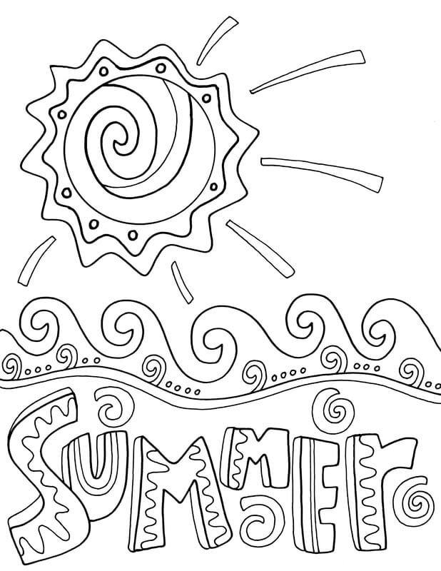 Summer 2 Coloring Page