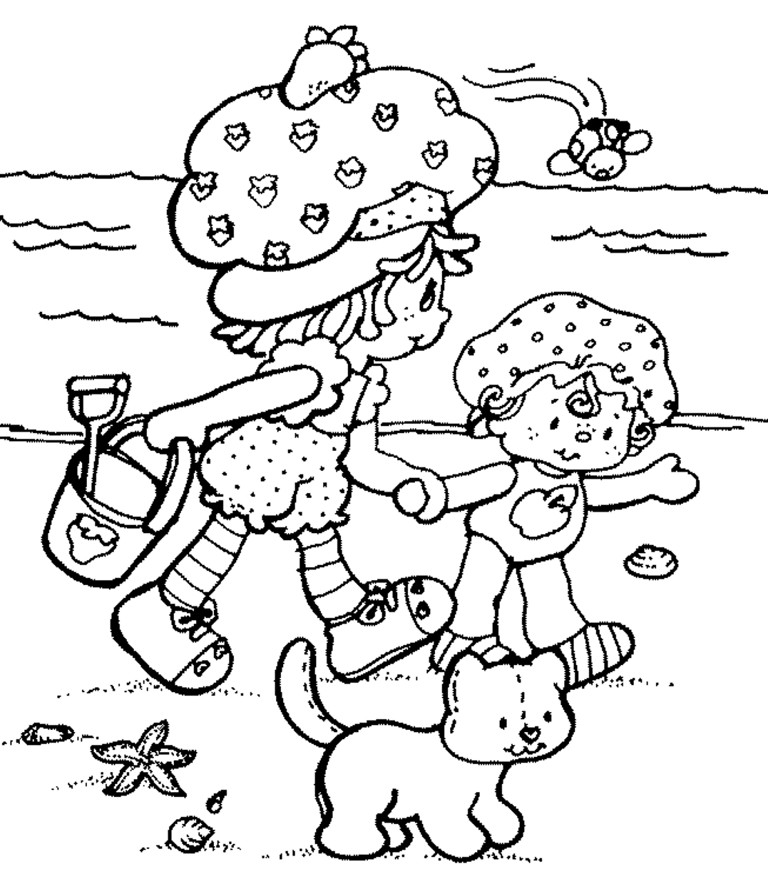 Summer Beach Strawberry Shortcake 3801 Coloring Page
