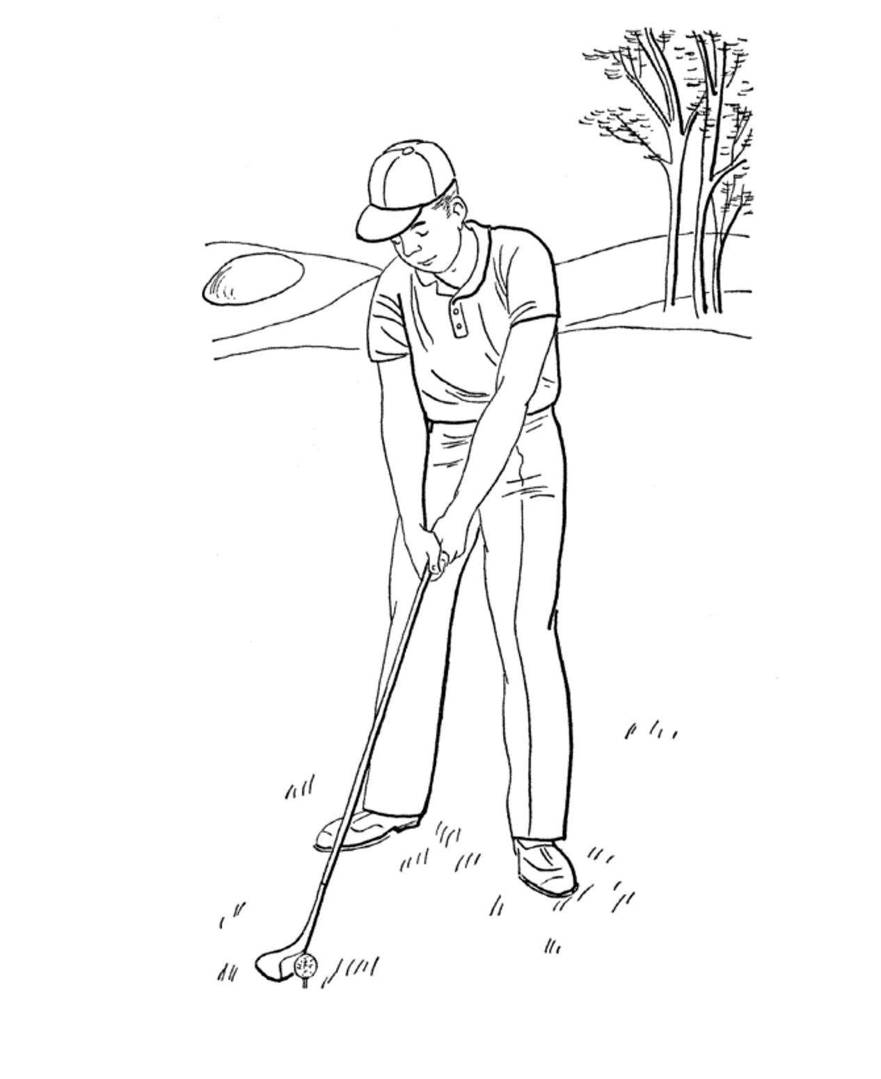 Summer Golf Sports S88ef Coloring Page