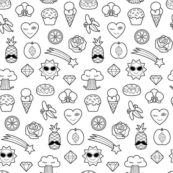 Summer Pictures Aestheics Coloring Page