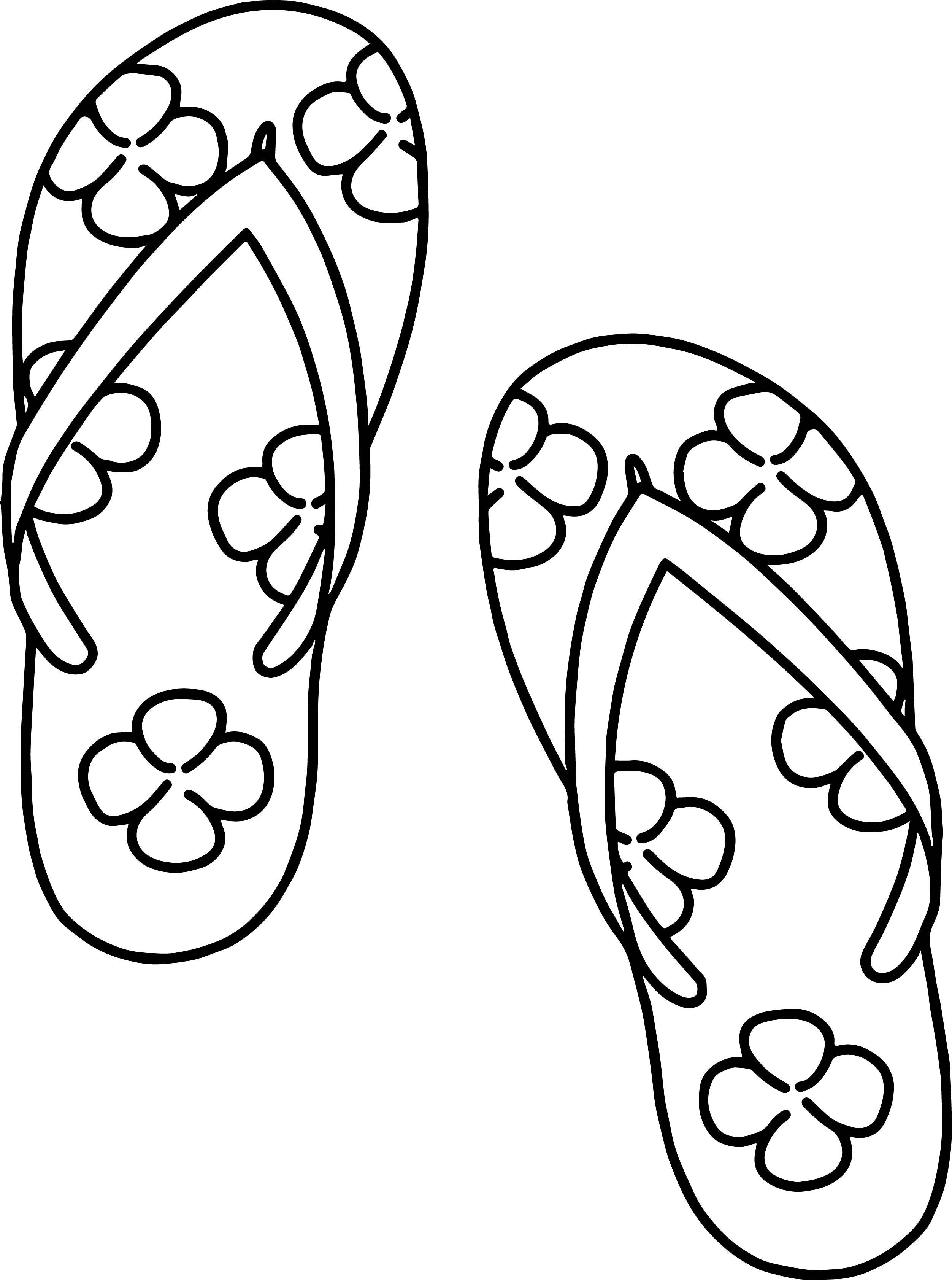 Summer Shoes in Julys Coloring Page