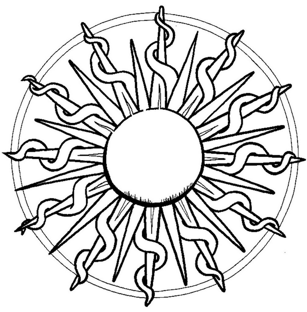 Sun Mandala Coloring Page