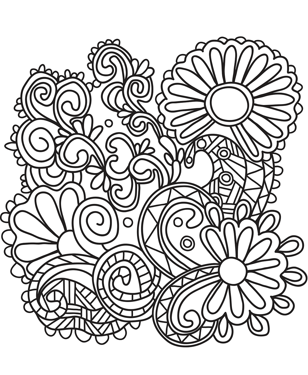 Sunflowers Doodle Art