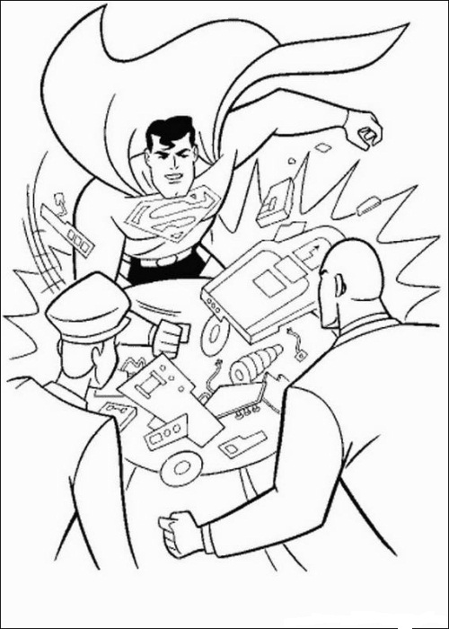 Superman Attacks Lex Coloring Page1ca6 Coloring Page