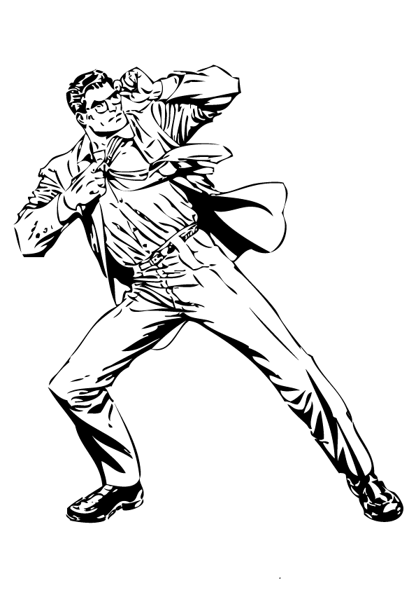 Superman From Kent Coloring Pagea54a Coloring Page