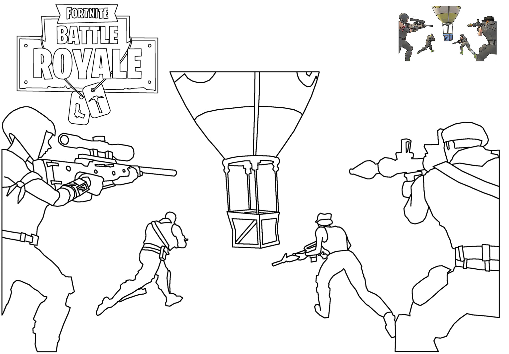 Supply Drop Fortnite Battle Royale Coloring Page