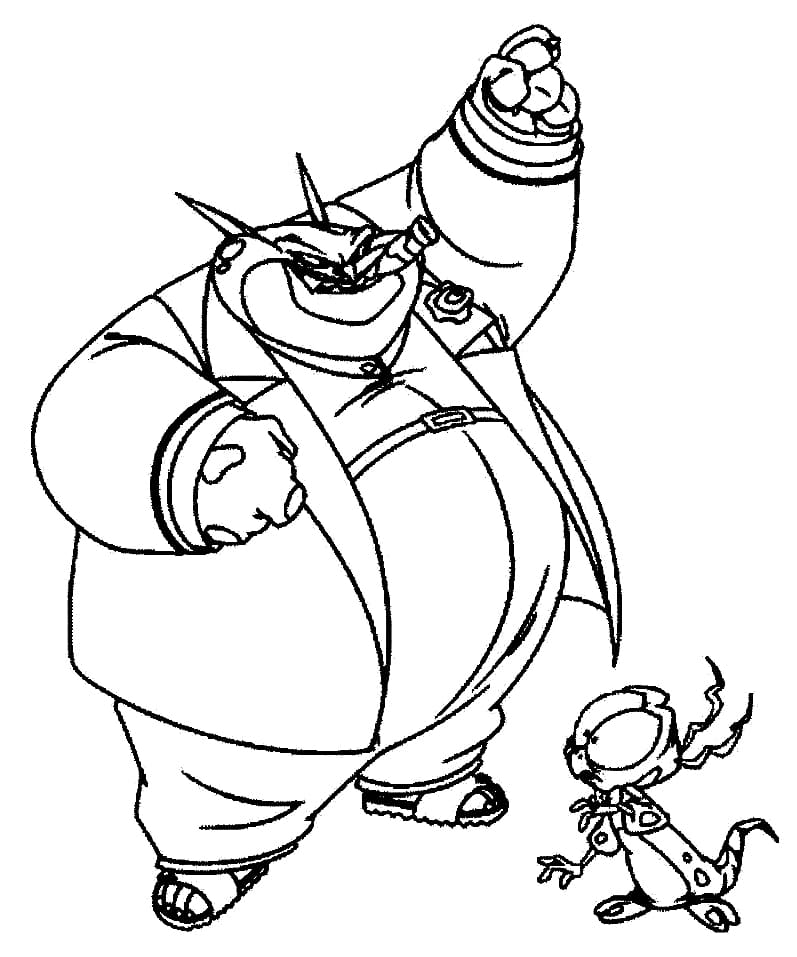 Swackhammer from Space Jam Coloring Page