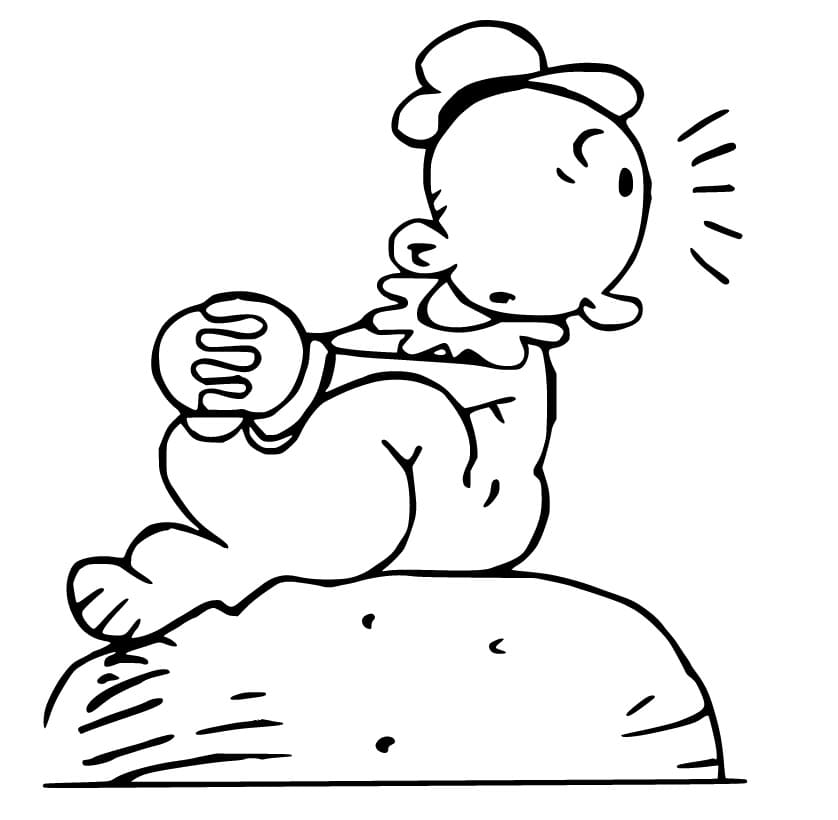 Swee’Pea from Popeye Coloring Page
