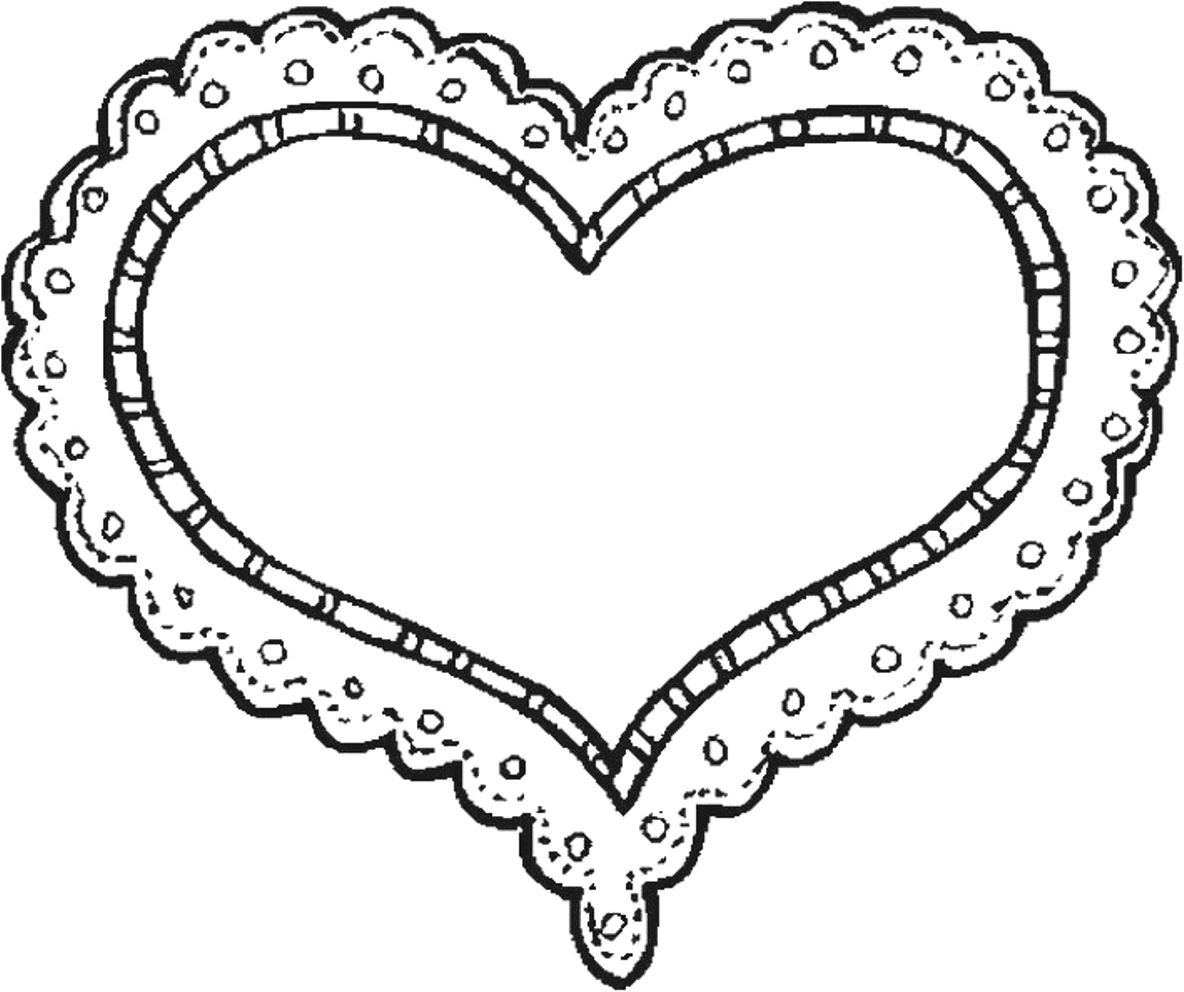 Sweet Heart Valentine Coloring Page