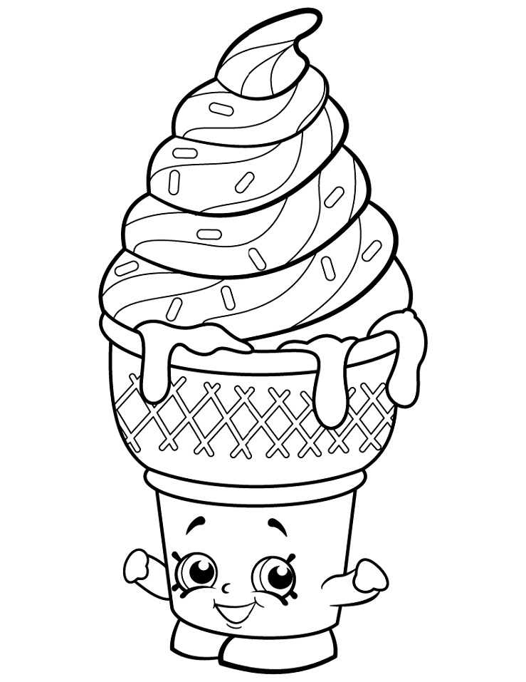 Sweet Ice Cream Dream Coloring Page