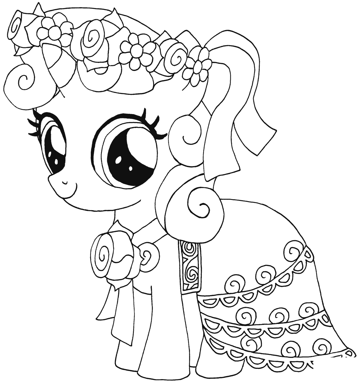 Sweetie Belle My Little Pony Coloring Page