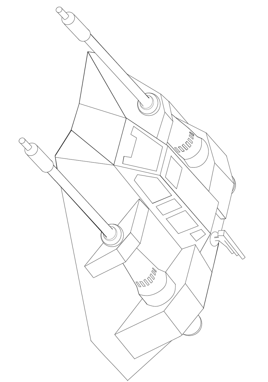 T 47 Light Airspeeder Coloring Page
