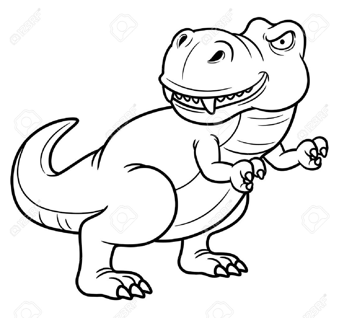 T-Rex With Big Nose Coloring Page