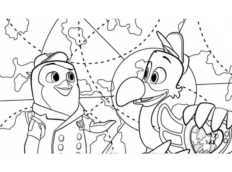 T.O.T.S Pip and Freddy Coloring Page