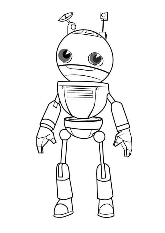 Tagbot from Subway Surfers Coloring Page