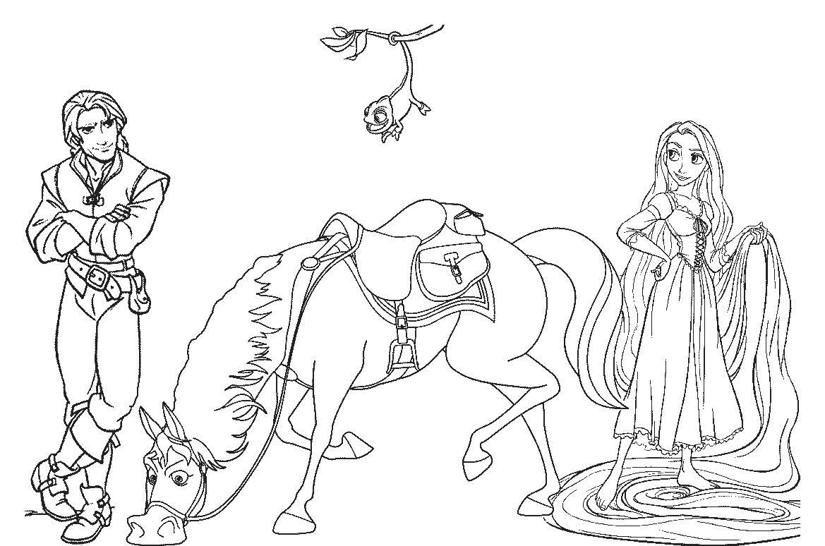 Tangled Disney Horse E4fe Coloring Page