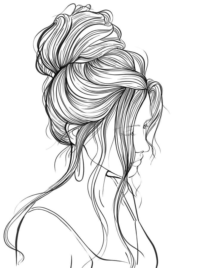 Tangled Hair Coloring Page