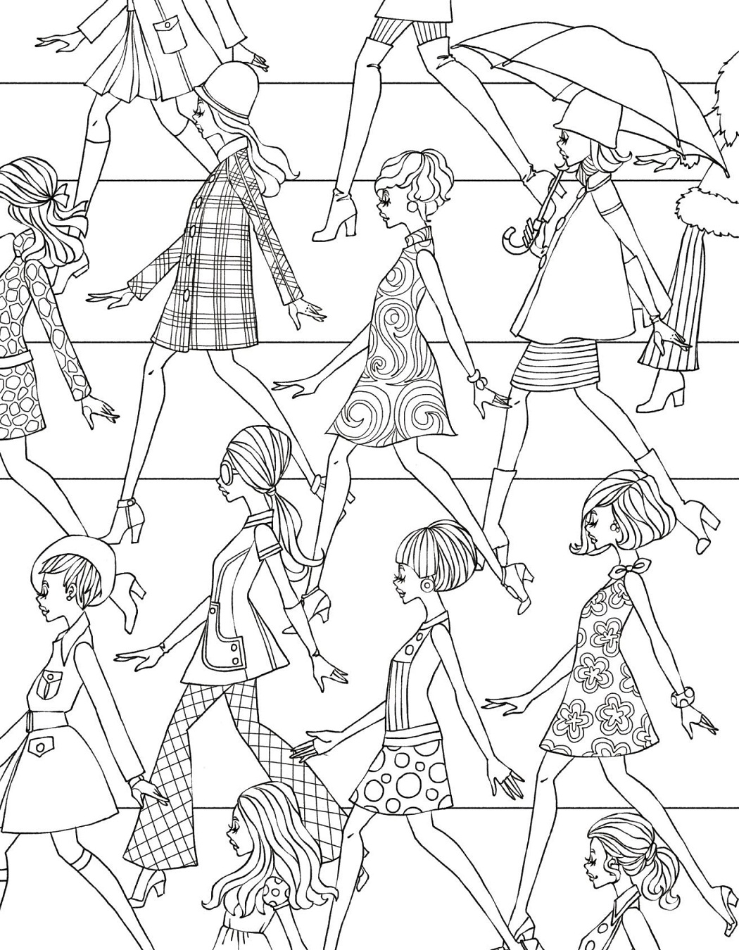 Teenagers On Street Coloring Page