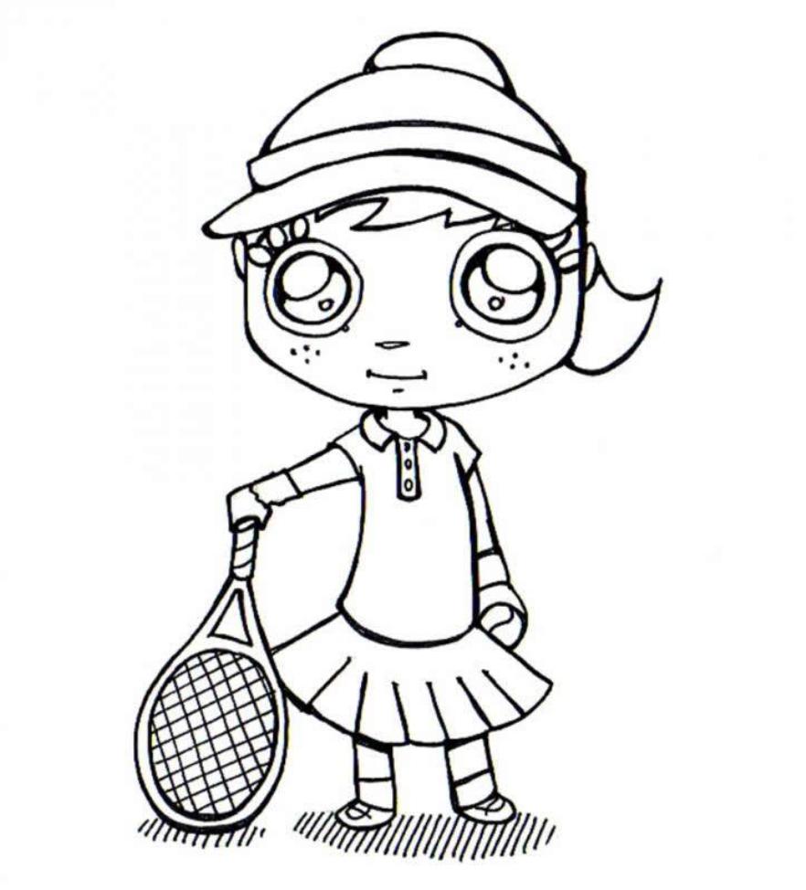 Tennis S Girle57b Coloring Page