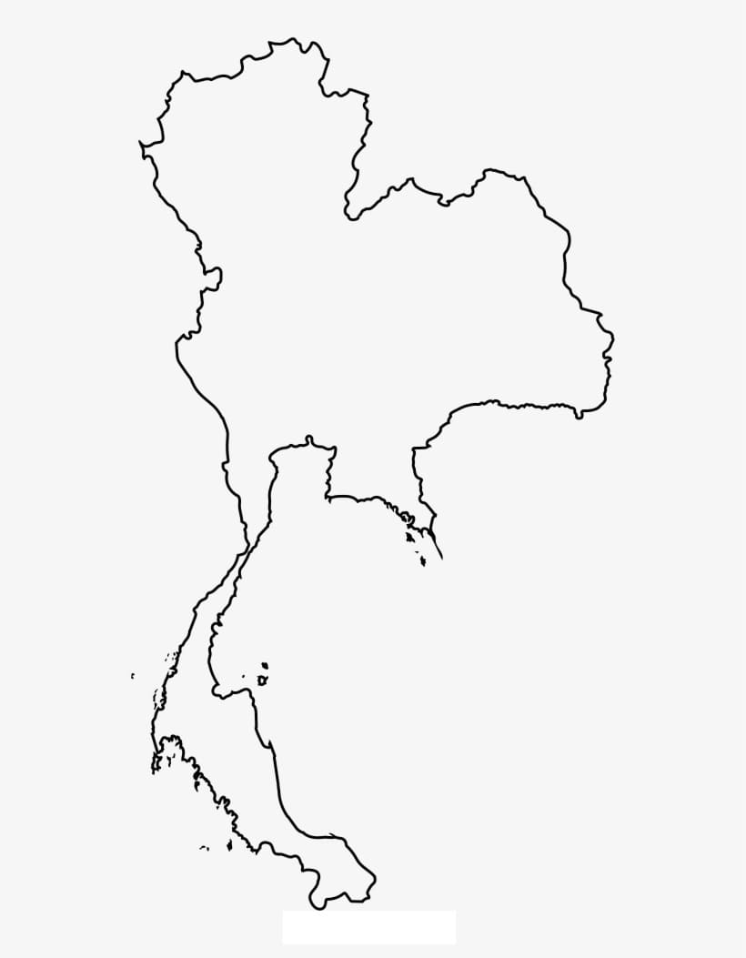 Thailand Outline Map