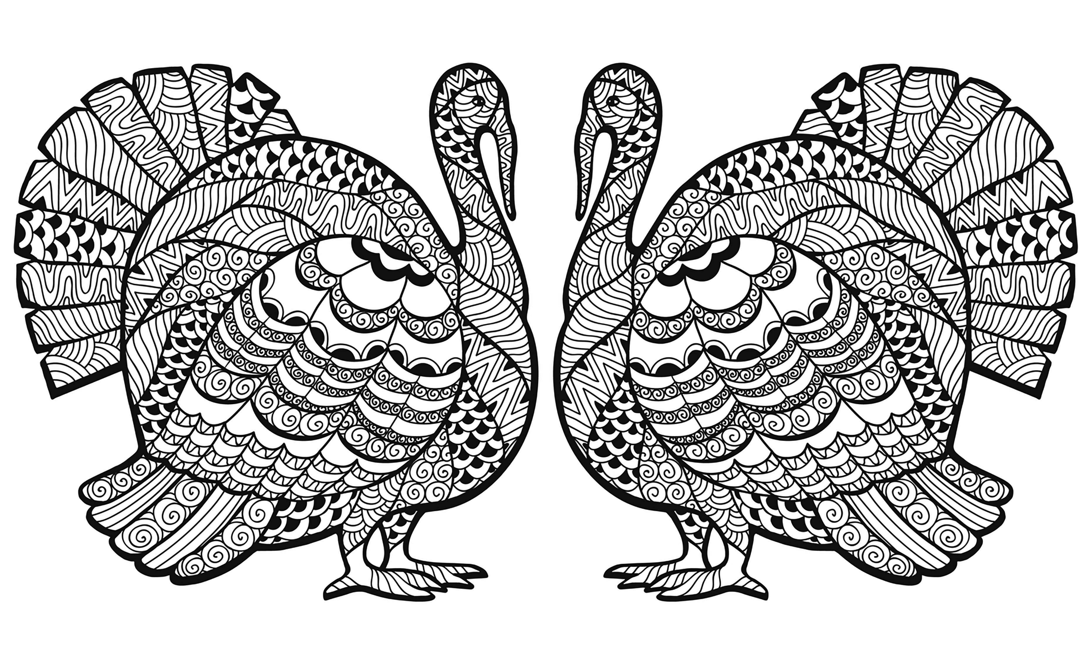 Thanksgiving Adults Difficult Coloring Page