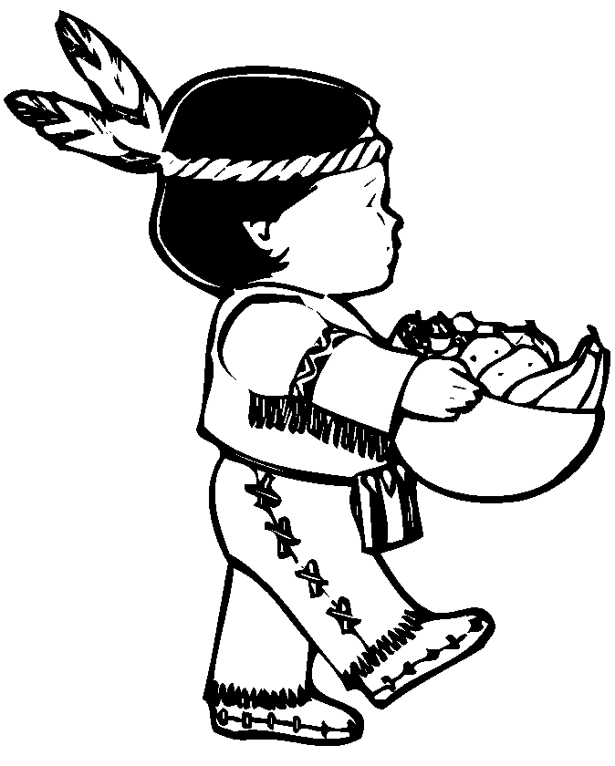 Thanksgiving S Of Indians Boys5b7b Coloring Page
