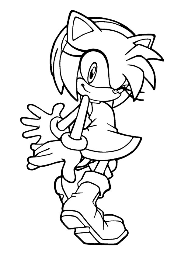The Amy Rose Coloring Page