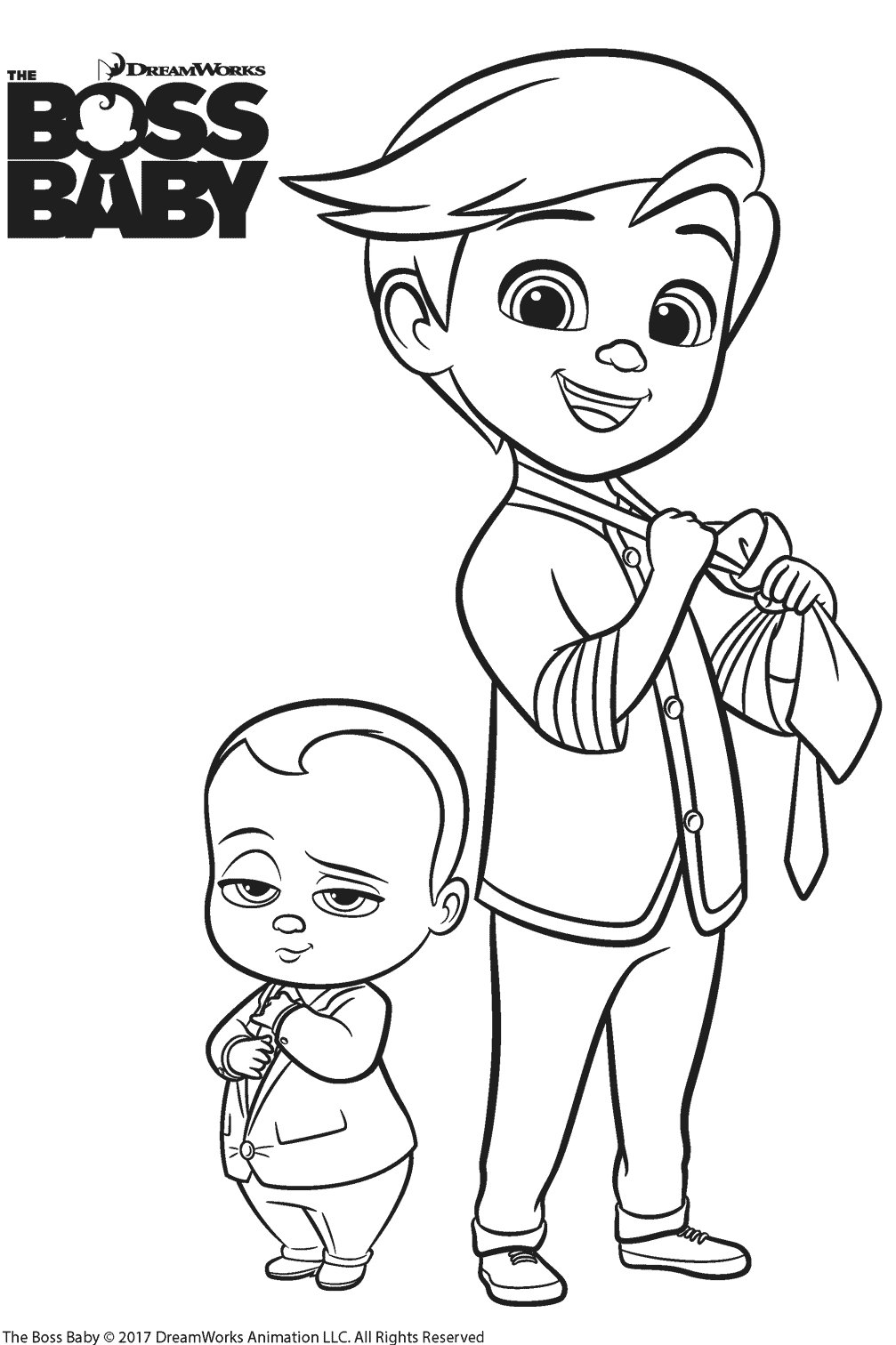 The Boss Baby And Tim Templeton Coloring Page
