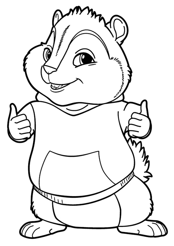 The Chipmunks Oke Coloring Page