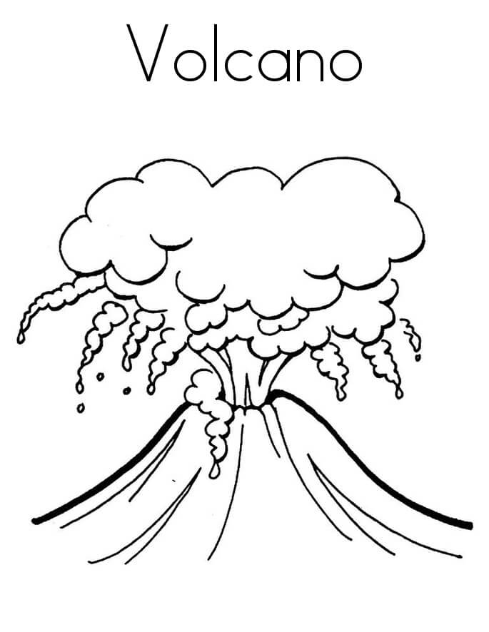 The Cinder Cone Volcano Coloring Page