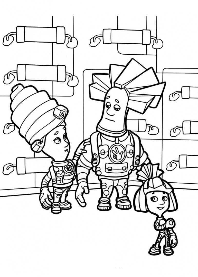The Fixies Characters Coloring Page