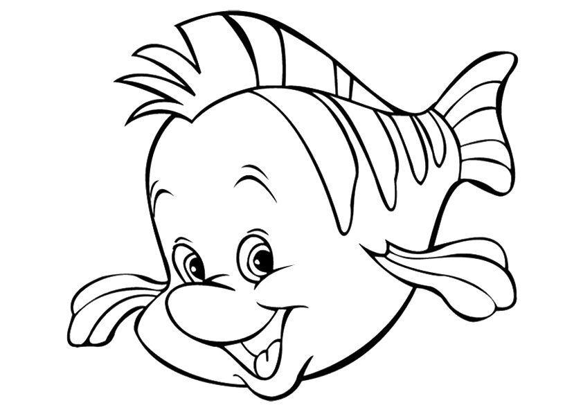The Flounder Coloring Page