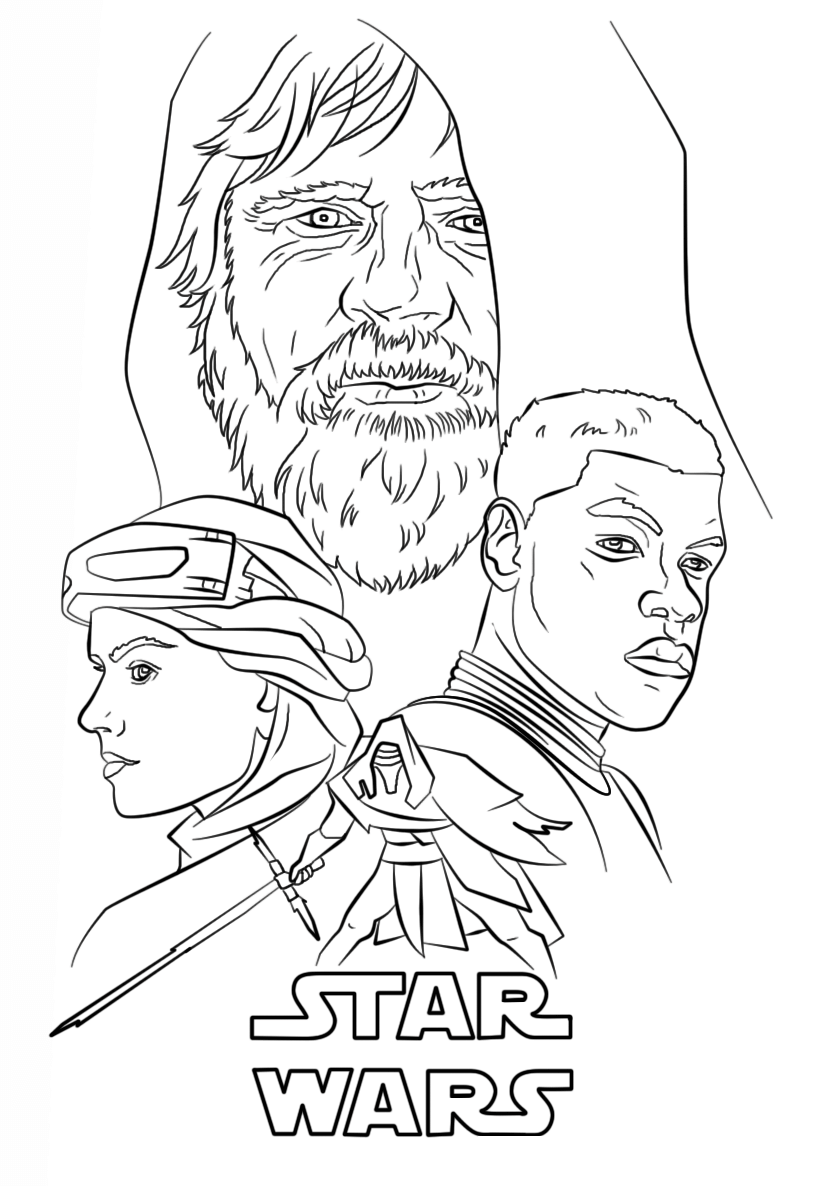 The Force Awakens Poster Star Wars Episode VII The Force Awakens Coloring Page