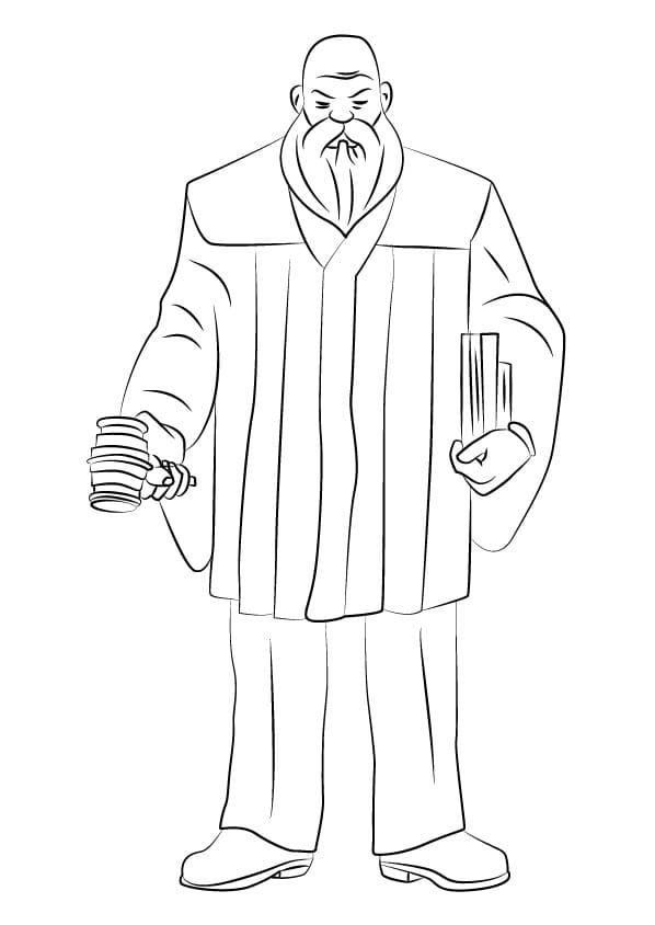 The Judge from Ace Attorney Coloring Page