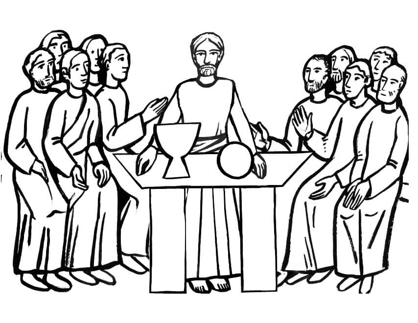 Cool The Last Supper 1 Coloring Page