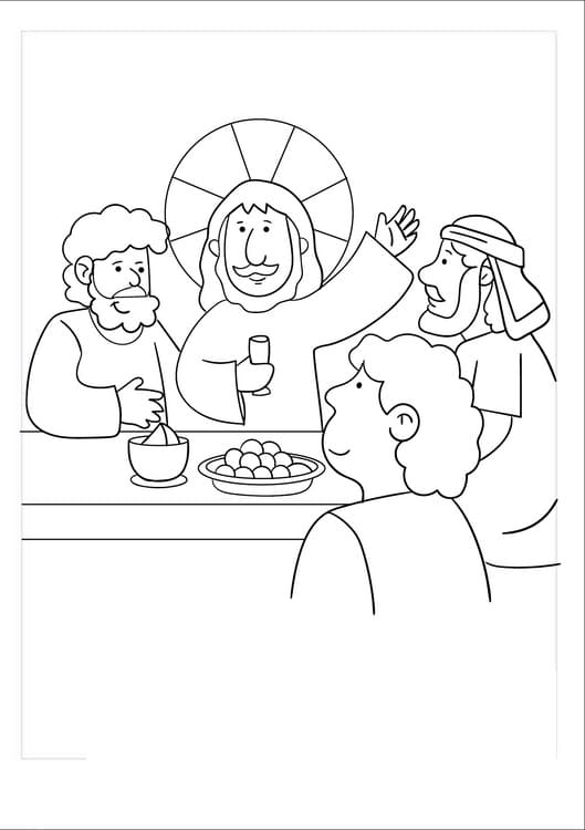 Cool The Last Supper 10 Coloring Page