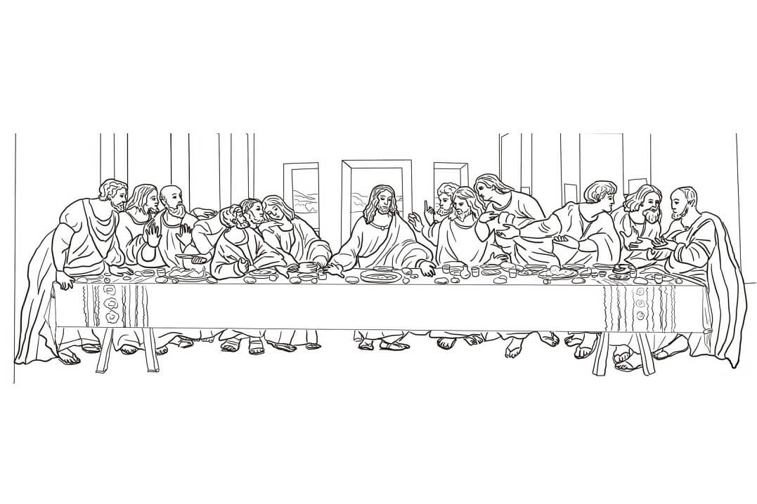 The Last Supper 11 Cool Coloring Page