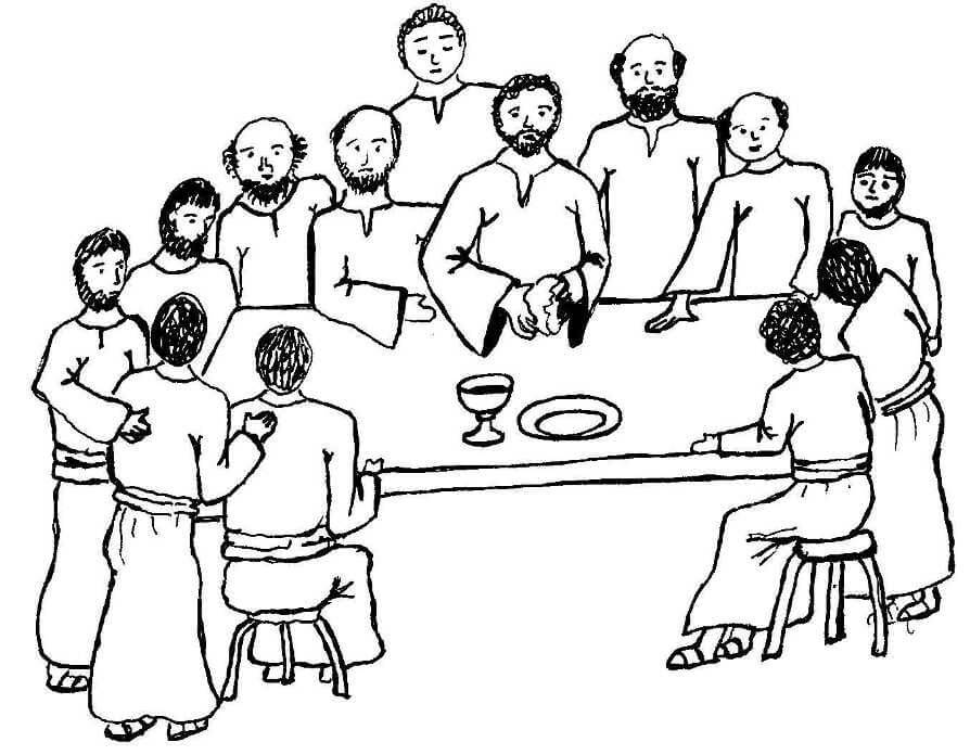 The Last Supper 4 Cool Coloring Page