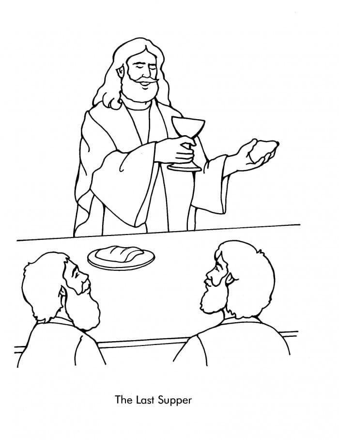 The Last Supper 6 Cool Coloring Page