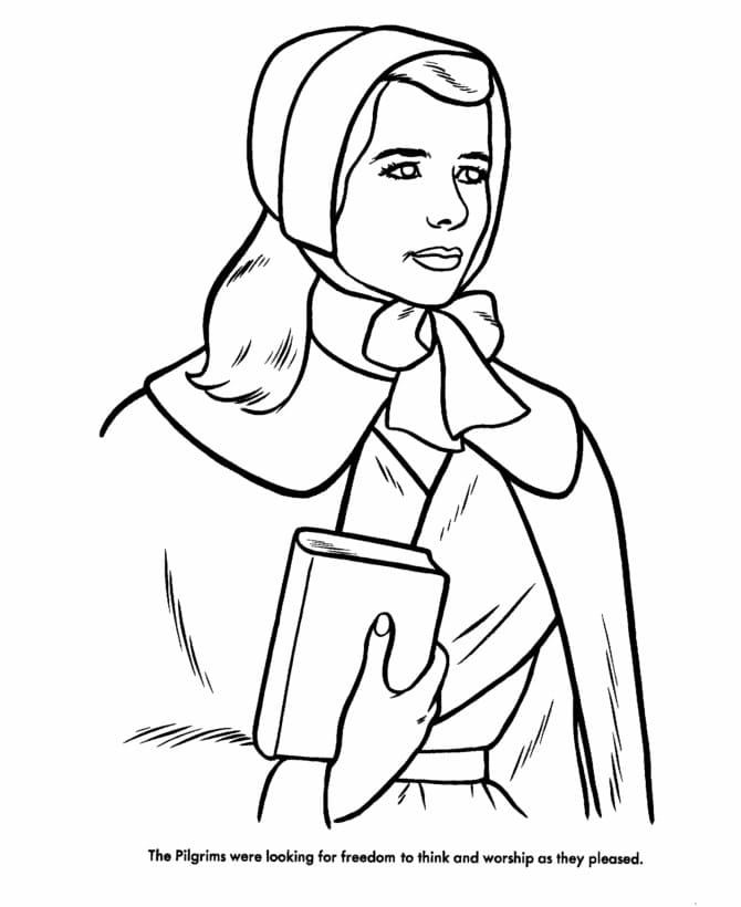 The Pilgrim Coloring Page
