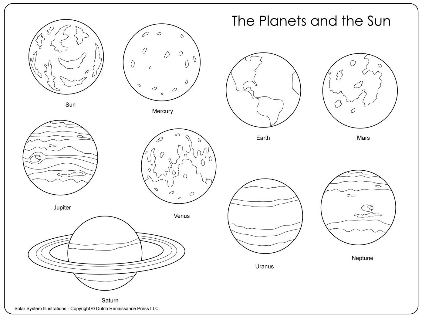 The Planets And The Sun Coloring Pages   Coloring Cool