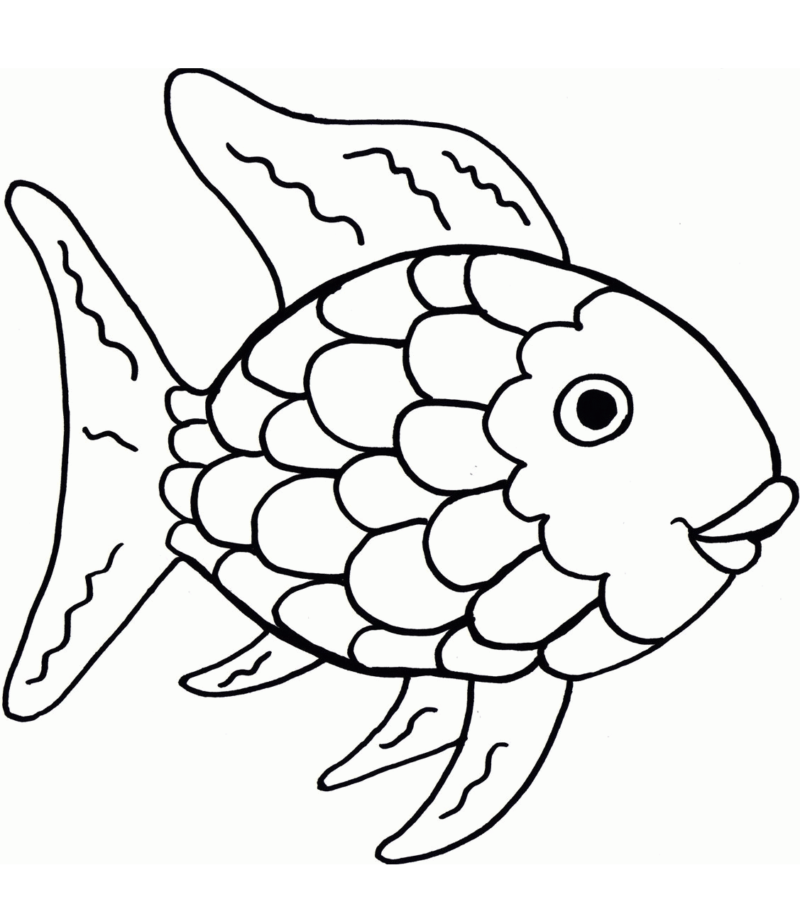 The Rainbow Fish Coloring Page
